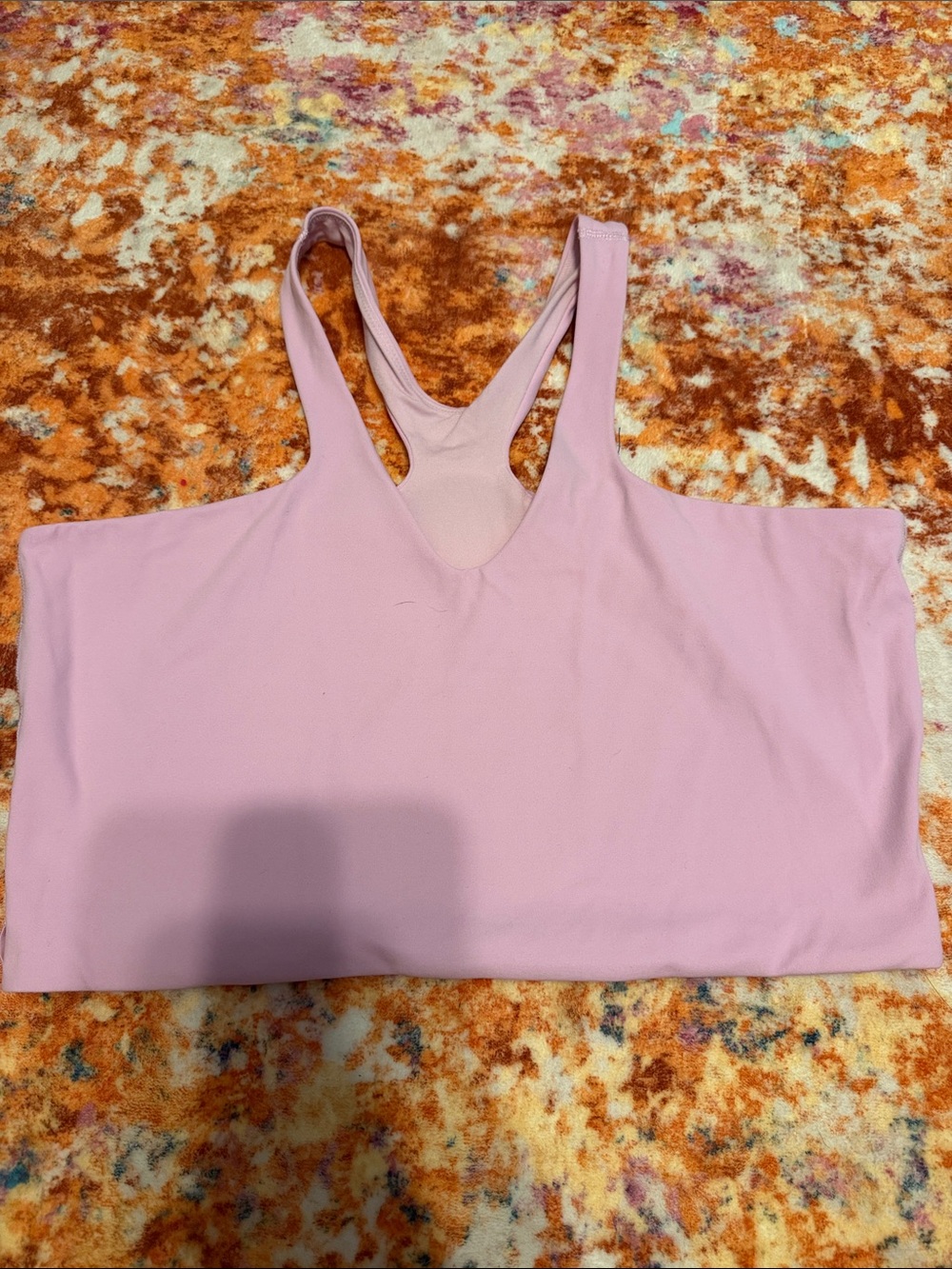 lululemon athletica Pale Pink Sports Bra with Logo Detail